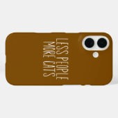 Weniger Menschen Mehr Katzen Case-Mate iPhone Hülle (Rückseite (Horizontal))