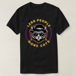 Weniger Menschen, mehr Katzen Introvertiert Sarkas T-Shirt