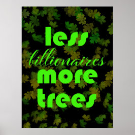 Weniger Milliarden Bäume Poster