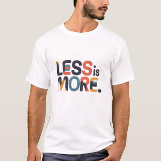 Weniger Minimalistisches geometrisches Typografie- T-Shirt