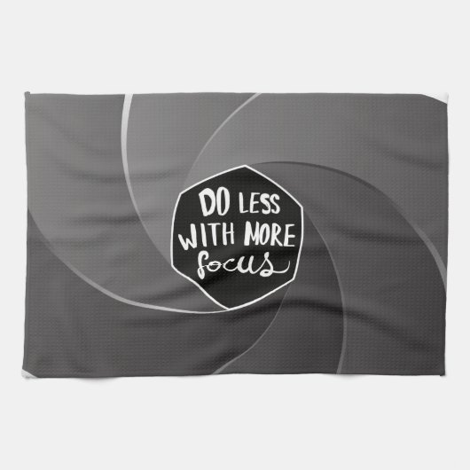 Weniger mit mehr Fokus Geschirrtuch (Horizontal)