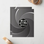 Weniger mit mehr Fokus Mitteilungskarte (Vorderseite/Rückseite Beispiel)