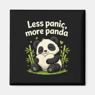 Weniger Panik Mehr Panda Chill Vibes Psychische Ge Magnet