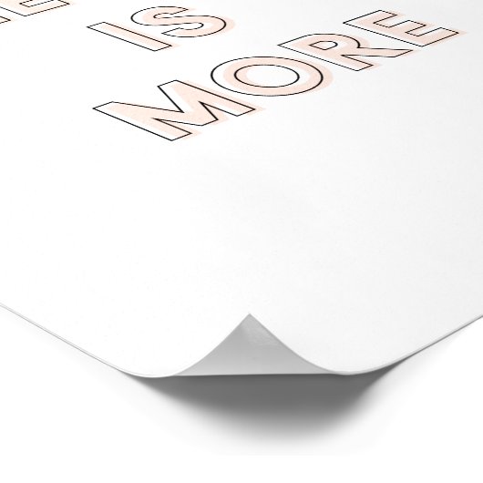 Weniger Poster | Rosa 8x10 (Ecke)