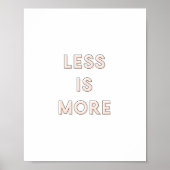 Weniger Poster | Rosa 8x10 (Vorne)