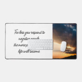 Weniger reagieren negative Menschen Sonnenuntergan Schreibtischunterlage (Tastatur & Maus)