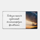 Weniger reagieren negative Menschen Sonnenuntergan Schreibtischunterlage (Vorderseite)