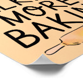 Weniger reden Backen - Funny Baking Poster (Ecke)