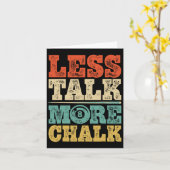 Weniger reden mehr Chalk Funny Pool Billard Spiele Karte (Gelbe Blume)