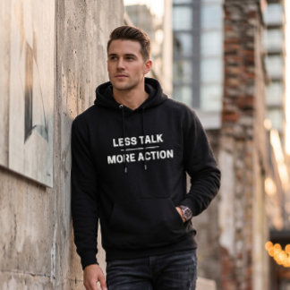 Weniger reden, mehr handeln Motivationszitat Schwa Hoodie