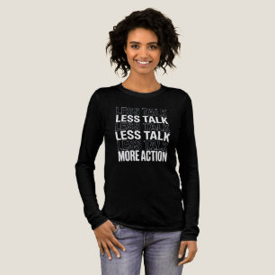 Weniger reden, mehr handeln Typografie T-Shirt Des Tri-Blend Shirt