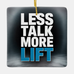 Weniger reden, mehr stemmen keramikornament