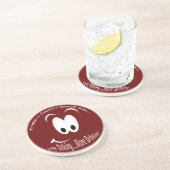 Weniger reden mehr trinken Untersetzer (Seite)