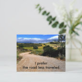 Weniger Reisende Postkarte (Stehend Vorderseite)