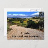 Weniger Reisende Postkarte (Vorne/Hinten)