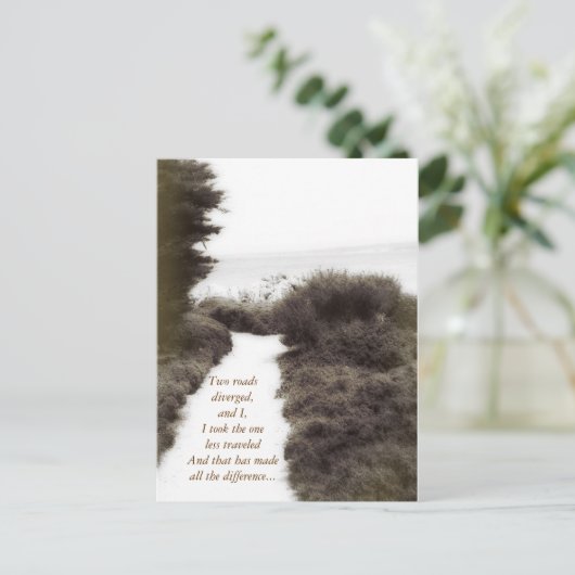 Weniger Reisende: Postkarte (Stehend Vorderseite)