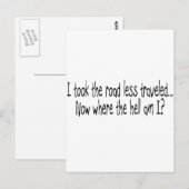 Weniger Reisende Postkarte (Vorne/Hinten)