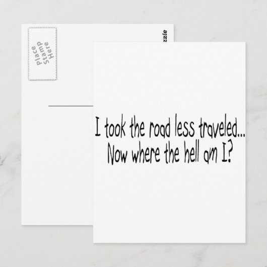 Weniger Reisende Postkarte (Vorne/Hinten)