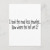 Weniger Reisende Postkarte (Vorderseite)