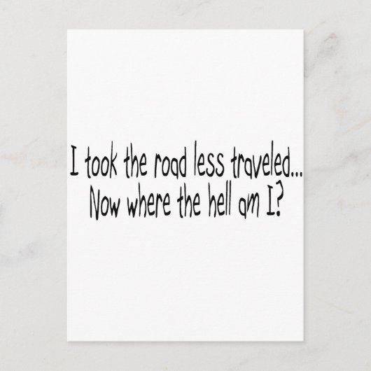 Weniger Reisende Postkarte (Vorderseite)