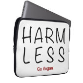 Weniger Schaden - Vegan werden Laptopschutzhülle (Vorne Rechts)
