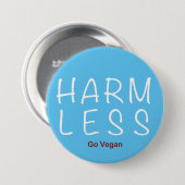 Weniger Schaden - Vegan werden (Lichtversion) Button (Vorne & Hinten)