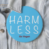 Weniger Schaden - Vegan werden (Lichtversion) Button (Beispiel)