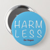Weniger Schaden - Vegan werden (Lichtversion) Button (Vorne & Hinten)