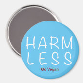 Weniger Schaden - Vegan werden (Lichtversion) Magnet (Vorderseite/Rückseite)