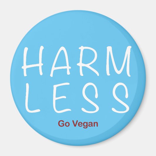 Weniger Schaden - Vegan werden (Lichtversion) Magnet (Vorne)