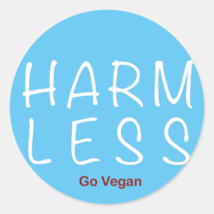 Weniger Schaden - Vegan werden (Lichtversion) Runder Aufkleber