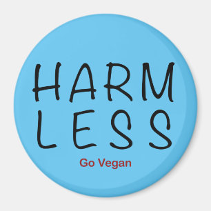 Weniger Schaden - Vegan werden Magnet