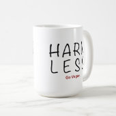 Weniger Schaden - Vegane Tasse (VorderseiteRechts)
