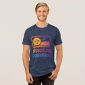 Weniger Schlaf, mehr Code IT-Design Tri-Blend Shirt (Vorderseite voll)