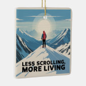 Weniger scrollen, mehr leben keramikornament (Rechts)