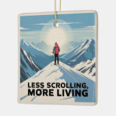 Weniger scrollen, mehr leben keramikornament (Links)