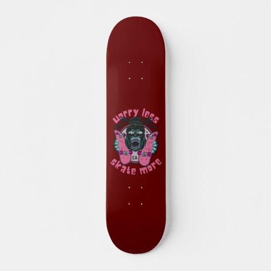 WENIGER SKATE GRÖSSERE Gorilla-Edition Skateboard (Vorne)