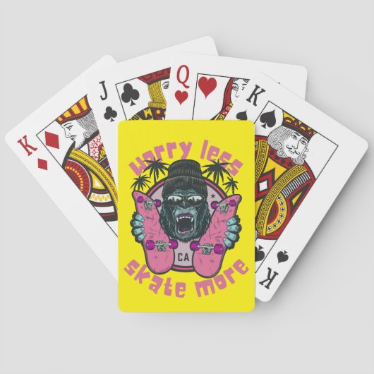 WENIGER SKATE GRÖSSERE Gorilla-Edition Spielkarten (Rückseite)