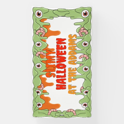 Weniger Slimy Halloween Banner (Vertikal)