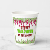 Weniger Slimy Halloween-Papiertasse Pappbecher (Rückseite)