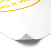 Weniger Sorge, Lächeln gelblicher Text-Design Poster (Ecke)