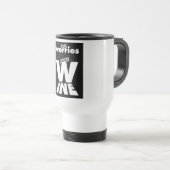 Weniger Sorge mehr Wein Reisebecher (VorderseiteRechts)