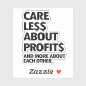 WENIGER SORGEN FÜR GEWINNE AUFKLEBER (Blatt)