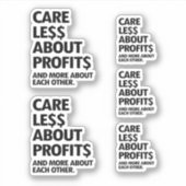 WENIGER SORGEN FÜR GEWINNE AUFKLEBER (Vorderseite)