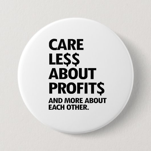 WENIGER SORGEN FÜR GEWINNE BUTTON (Vorderseite)