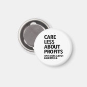 WENIGER SORGEN FÜR GEWINNE MAGNET (Vorderseite/Rückseite)