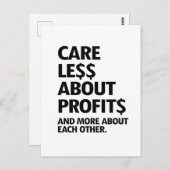 WENIGER SORGEN FÜR GEWINNE POSTKARTE (Vorne/Hinten)