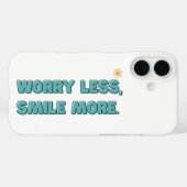 Weniger Sorgen, mehr Lächeln Case-Mate iPhone Hülle (Rückseite (Horizontal))
