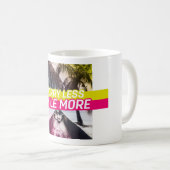 Weniger Sorgen, mehr Lächeln Kaffeetasse (VorderseiteRechts)