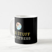 Weniger Stress beim Minimalismismus Kaffeetasse (Vorderseite Links)